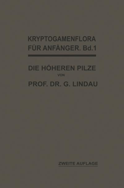 Die höheren Pilze (Basidiomycetes.)
