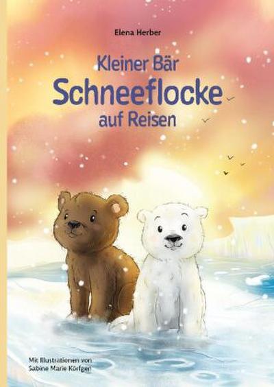 Kleiner Bär Schneeflocke auf Reisen