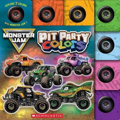 Pit Party Colors (Monster Jam Interactive Board Book with Tabs) (Stocking Stuffer)