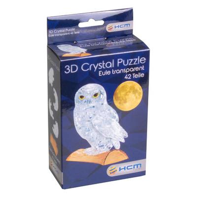 HCM Kinzel 59164 Crystal Puzzle transparente Eule, 42 Teile, bunt