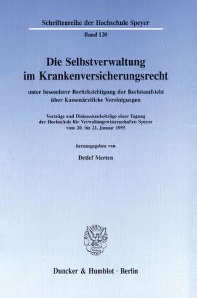 Die Selbstverwaltung im Krankenversicherungsrecht