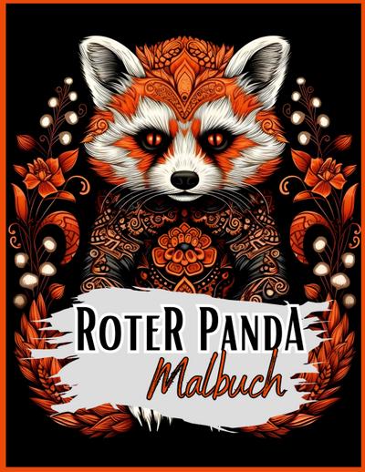 Schwarzes Malbuch "Roter Panda".