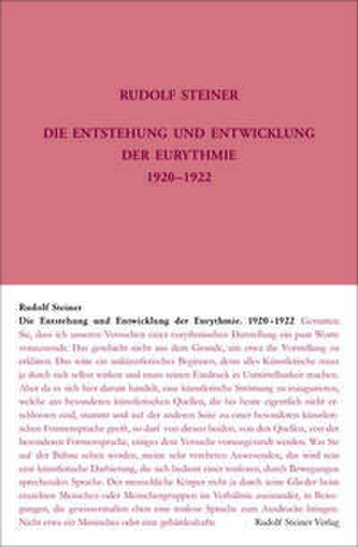 Die Entstehung und Entwicklung der Eurythmie 1920-1922