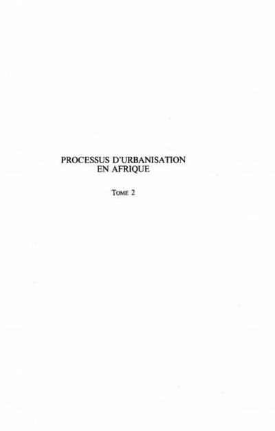 Processus d’urbanisation en Afrique