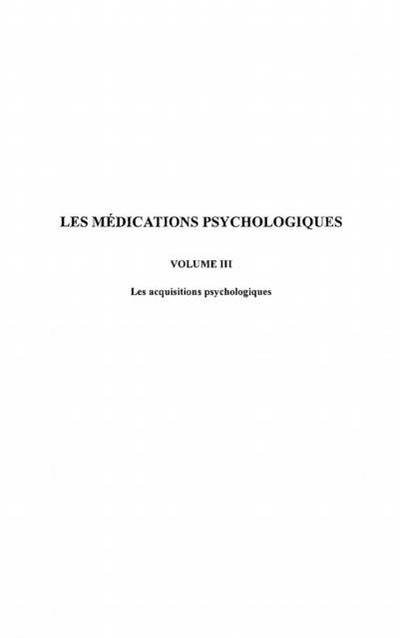 Medications psychologiques t.3