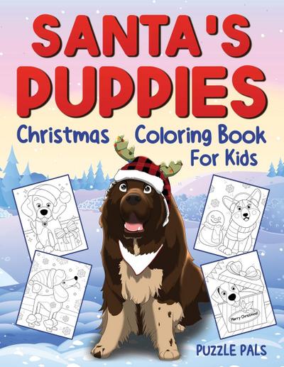 Santa’s Puppies Coloring Book For Kids