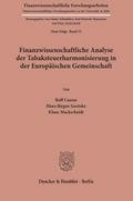 Finanzwissenschaftliche Analyse der Tabaksteuerhar