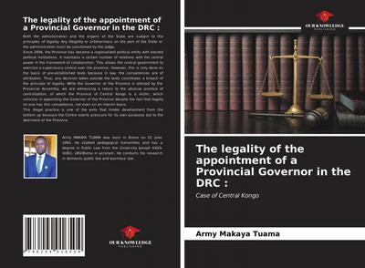 The legality of the appointment of a Provincial Governor in the DRC :