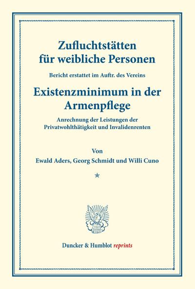 Zufluchtstätten für weibliche Personen.