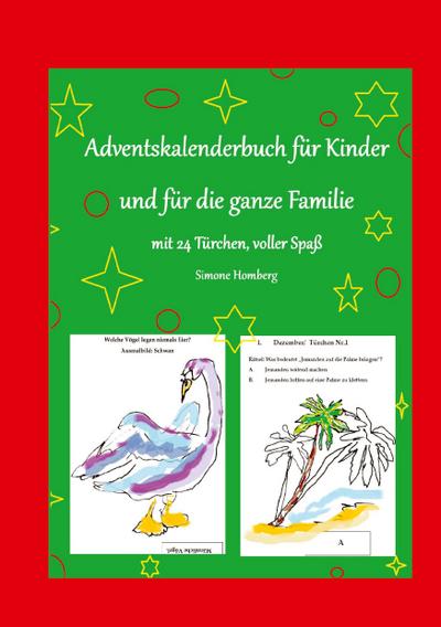 Adventskalenderbuch für Kinder und für die ganze Familie, Weihnachten, Weihnachtsgeschenk, Geschenkbuch