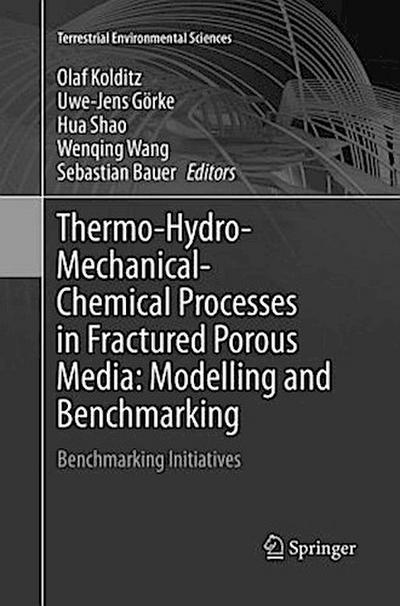 Thermo-Hydro-Mechanical-Chemical Processes in Fractured Porous Media: Modelling and Benchmarking