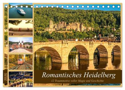 Romantisches Heidelberg - 12 Traummotive voller Magie und Geschichte (Tischkalender 2026 DIN A5 quer), CALVENDO Monatskalender