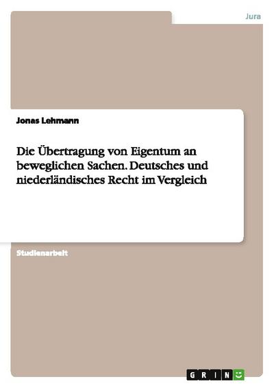 Die Übertragung von Eigentum an beweglichen Sachen