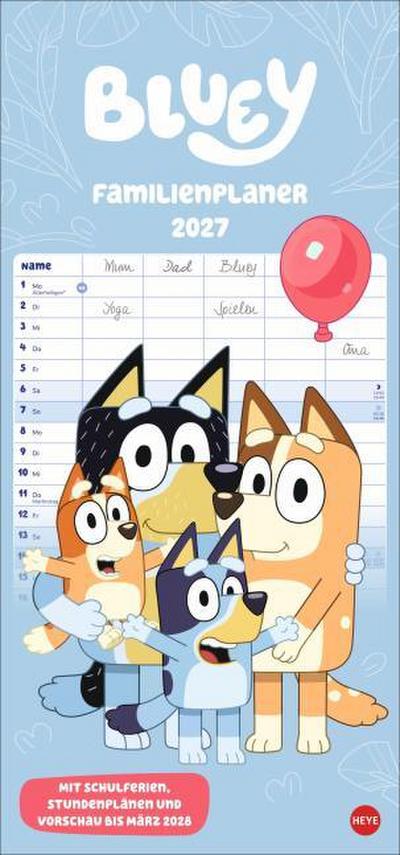 Bluey Familienplaner 2027