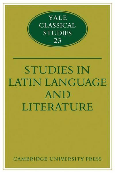 Studies in Latin Language and Literature