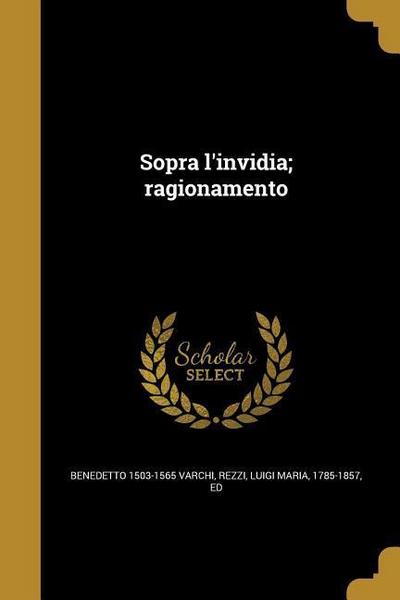 Sopra l’invidia; ragionamento