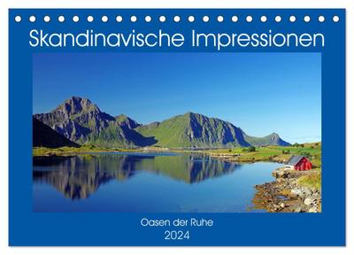 Skandinavische Impressionen - Oasen der Ruhe (Tischkalender 2024 DIN A5 quer), CALVENDO Monatskalender