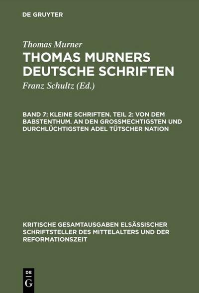 MURNER DT SCHRIFTEN BD.7 AE