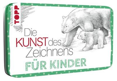 Die Kunst des Zeichnens für Kinder Zeichenmaterial mit Metalldose
