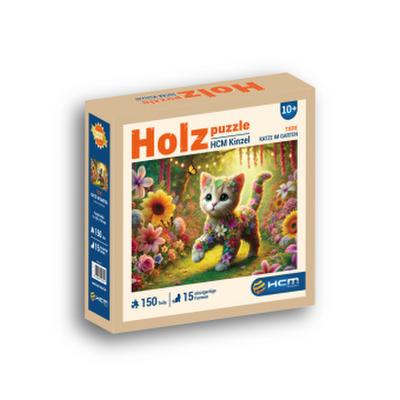 Holzpuzzle - Katze im Garten 150 Teile