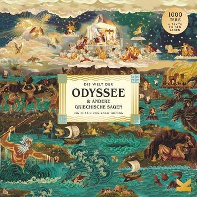 Die Welt der Odyssee & anderer griechischer Sagen - 1000-Teile-Puzzle + Poster
