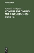 Konkursordnung mit Einführungsgesetz