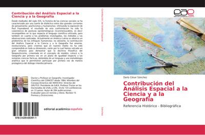 Contribución del Análisis Espacial a la Ciencia y a la Geografía