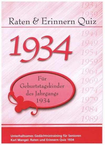 Raten & Erinnern Quiz 1934