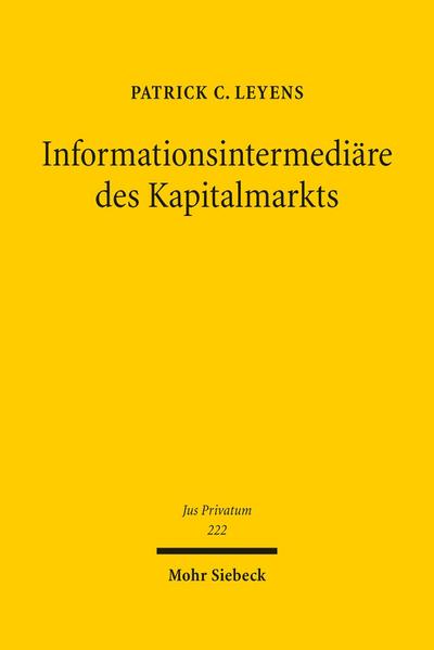 Informationsintermediäre des Kapitalmarkts