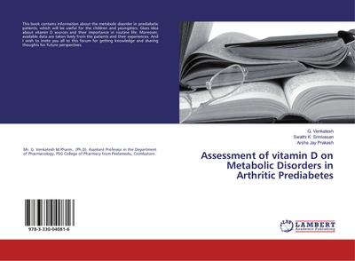 Assessment of vitamin D on Metabolic Disorders in Arthritic Prediabetes