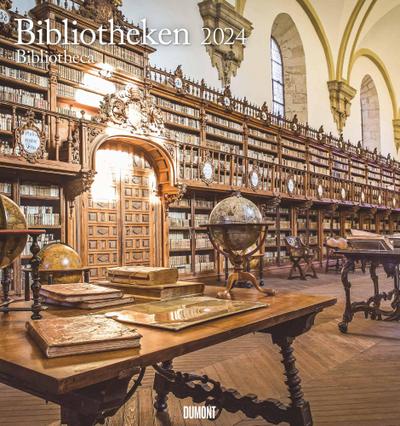 Bibliotheken 2024 - Wand-Kalender - Foto-Kalender - 45x48 - Bücher