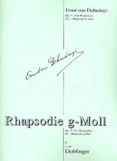 Rhapsodie g-Moll op.11,1für Klavier