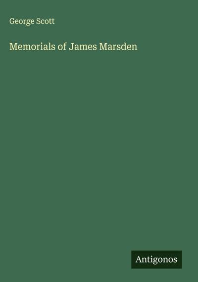 Memorials of James Marsden