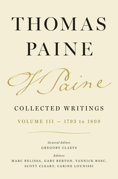 Thomas Paine Collected Writings, Volume 3