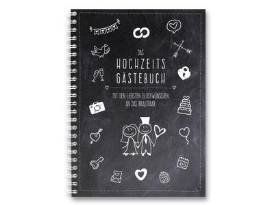 familiawedding black-Doodle- Design Gästebuch zur Hochzeit