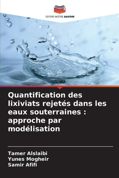 Quantification des lixiviats rejetés dans les eaux souterraines : approche par modélisation