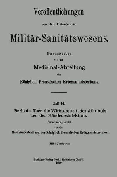 Berichte über die Wirksamkeit des Alkohols bei der Händedesinfektion