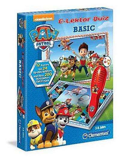 Clementoni 69368 E-Lektor Quiz Basic  Paw Patrol, Lernspiel mit mehr als 200 Fragen, Spielzeug für Kinder von 3 - 6 Jahren, geeignet für Kindergarten & Vorschule