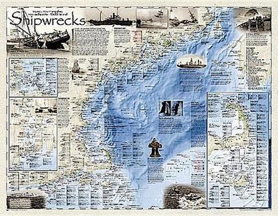 Maps, N:  Shipwrecks Of The Northeast, Folded And Polybagged