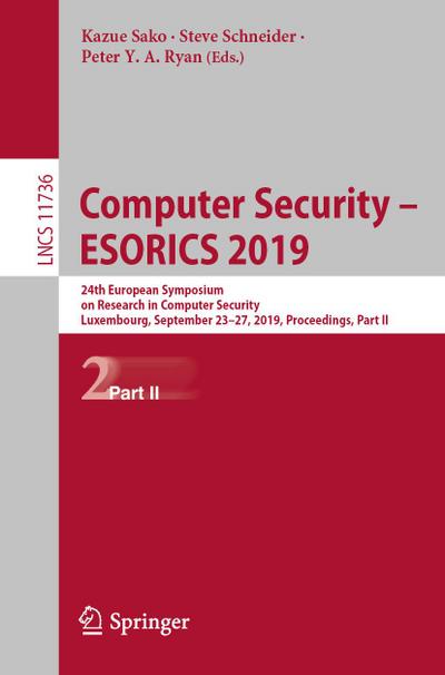 Computer Security - ESORICS 2019