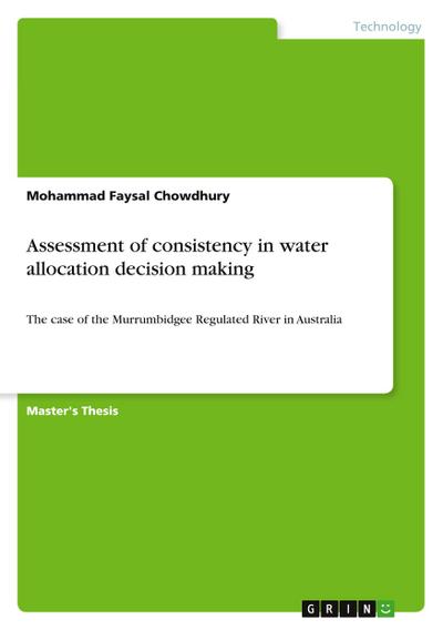 Assessment of consistency in water allocation decision making