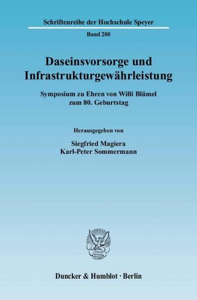 Daseinsvorsorge und Infrastrukturgewährleistung