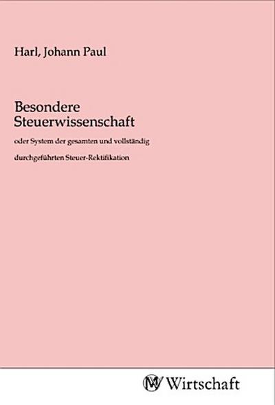 Besondere Steuerwissenschaft