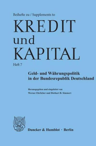 Geld- und Währungspolitik in der Bundesrepublik Deutschland.