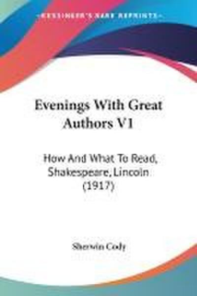 Evenings With Great Authors V1