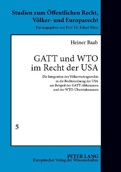 GATT und WTO im Recht der USA