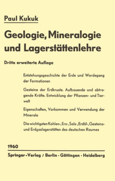 Geologie, Mineralogie und Lagerstättenlehre