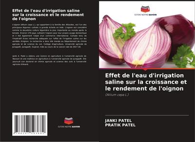 Effet de l’eau d’irrigation saline sur la croissance et le rendement de l’oignon