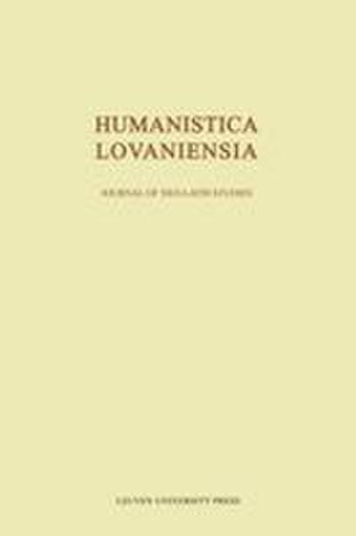 Humanistica Lovaniensia, Volume LX - 2011