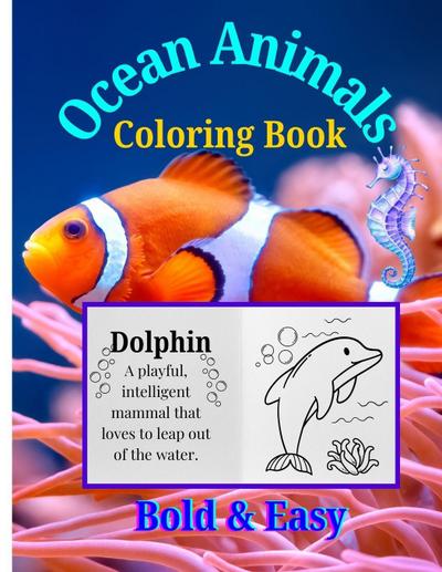 Ocean Animals Coloring Book for Kids | 35 Unique Sea Creatures to Learn & Color | Fun Educational Marine Life Activity Book by Jesintha Bhaskaran (8.5 x 11, 74 Pages)